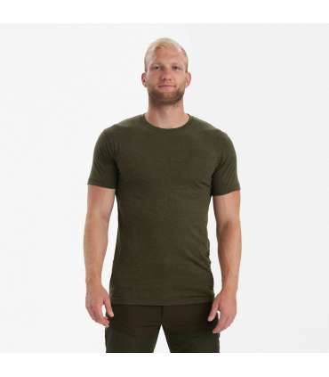 Lot de 2 t-shirts basiques Gris + Vert |Deerhunter