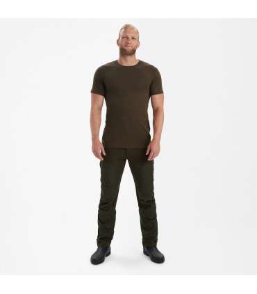 Lot de 2 t-shirts basiques Gris + Marron |Deerhunter
