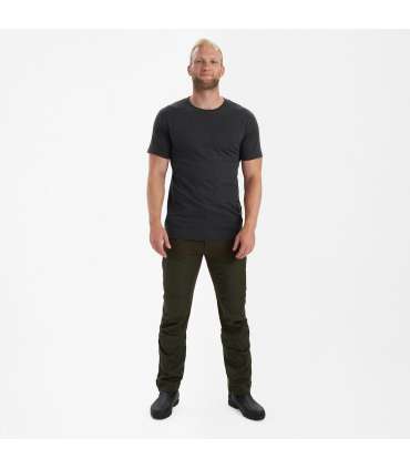 Lot de 2 t-shirts basiques Gris + Marron |Deerhunter