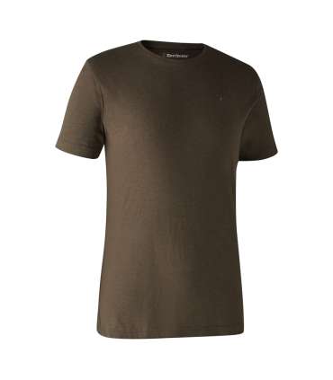 Lot de 2 t-shirts basiques Marron + Vert |Deerhunter