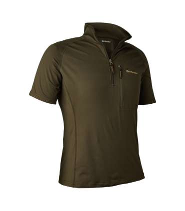 T-shirt isolant Excape avec col zippé |Deerhunter