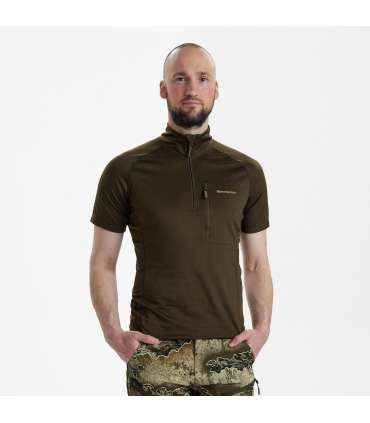 T-shirt isolant Excape avec col zippé |Deerhunter