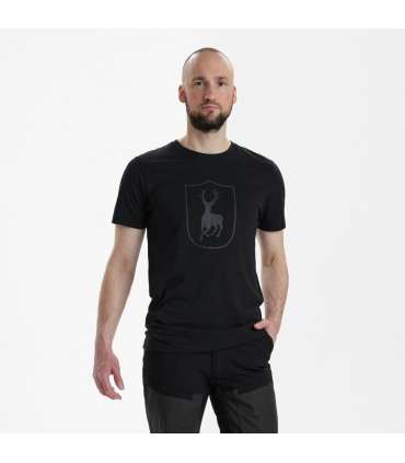 T-shirt Deer Noir |Deerhunter