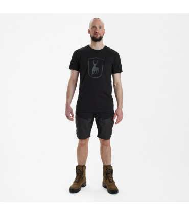 T-shirt Deer Noir |Deerhunter
