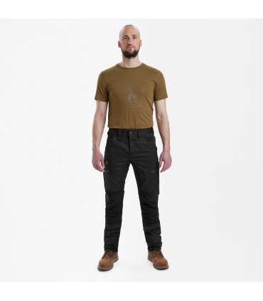 Pantalon Extensible Rogaland avec contraste Noir|Deerhunter