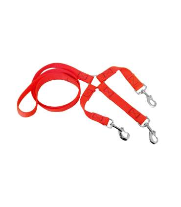 Laisse polypropylene 120 + Tripleur - Orange | HB Dog
