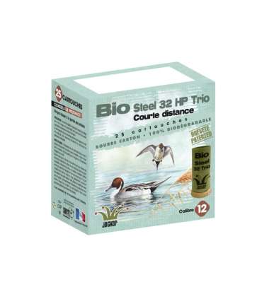 Cartouches "BIO STEEL 32 HP Trio" 32Gr Bourre bio -  Cal 12/70 | Jocker