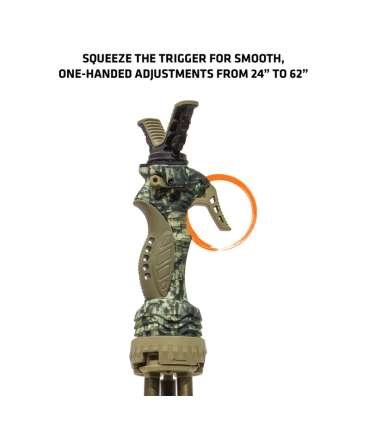 Trépied Trigger Stick Gen 3 - Jim Shockey - Modèle haut - 61 à 155 cm | Primos