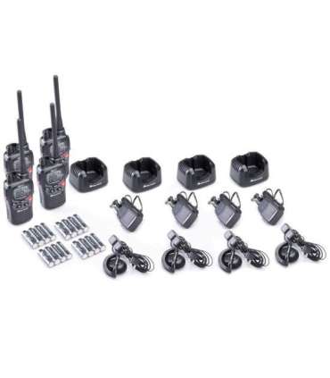 PACK DE 4 TALKIE WALKIE G9 PRO NOIR + OREILLETTE | Midland
