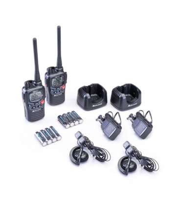 PACK DE 2 TALKIE WALKIE G9 PRO NOIR + OREILLETTE | Midland