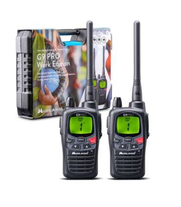 PACK DE 2 TALKIE WALKIE G9 PRO NOIR + OREILLETTE | Midland