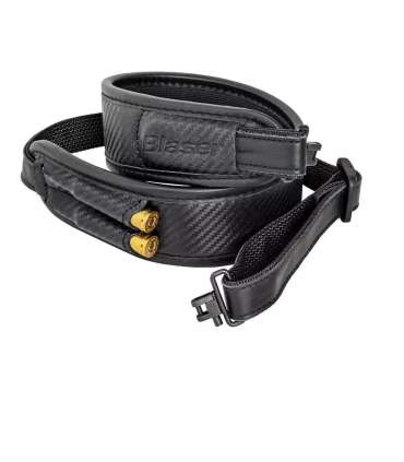 Bretelle Carbone et Cuir Noir | Blaser