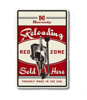 Plaque décorative vintage Reloading Red Zone | Hornady